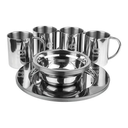 Snatch Stainless Steel Camp Crockery Set