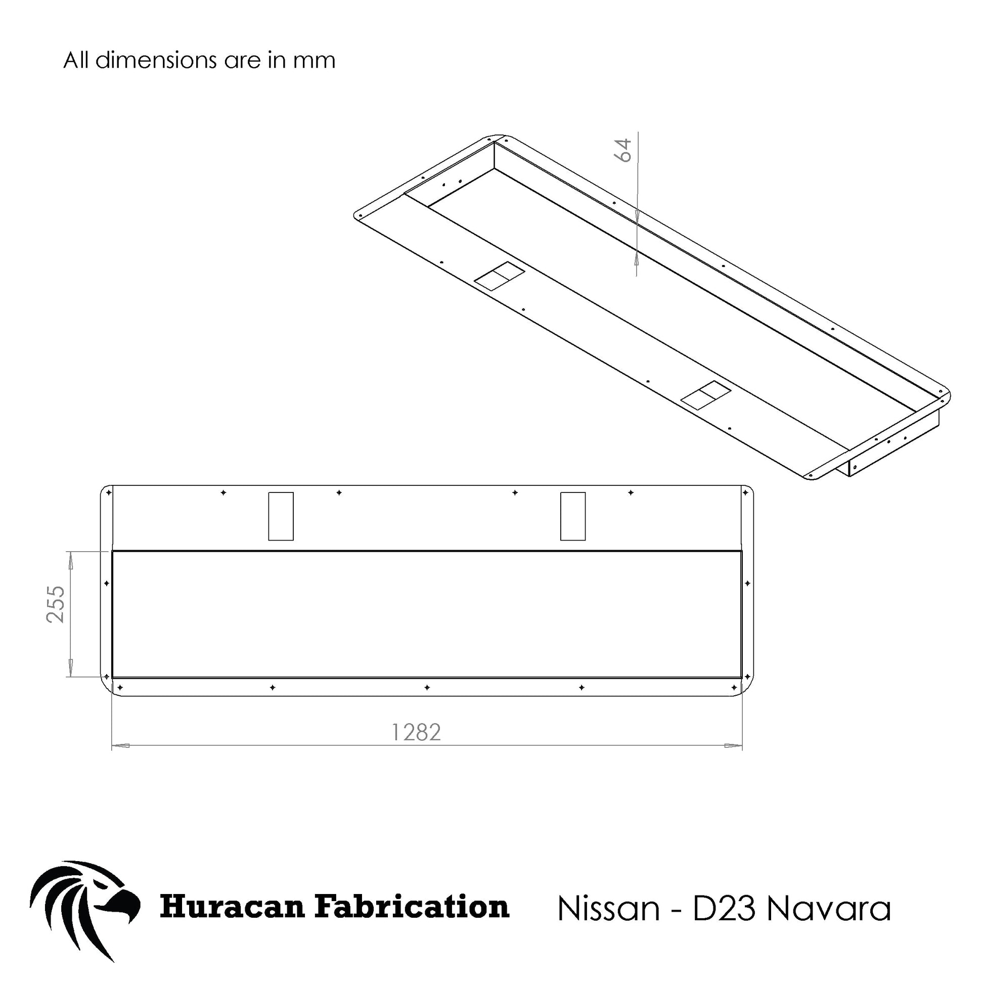 Tailgate Storage to suit D23 NP300 Navara 2014+