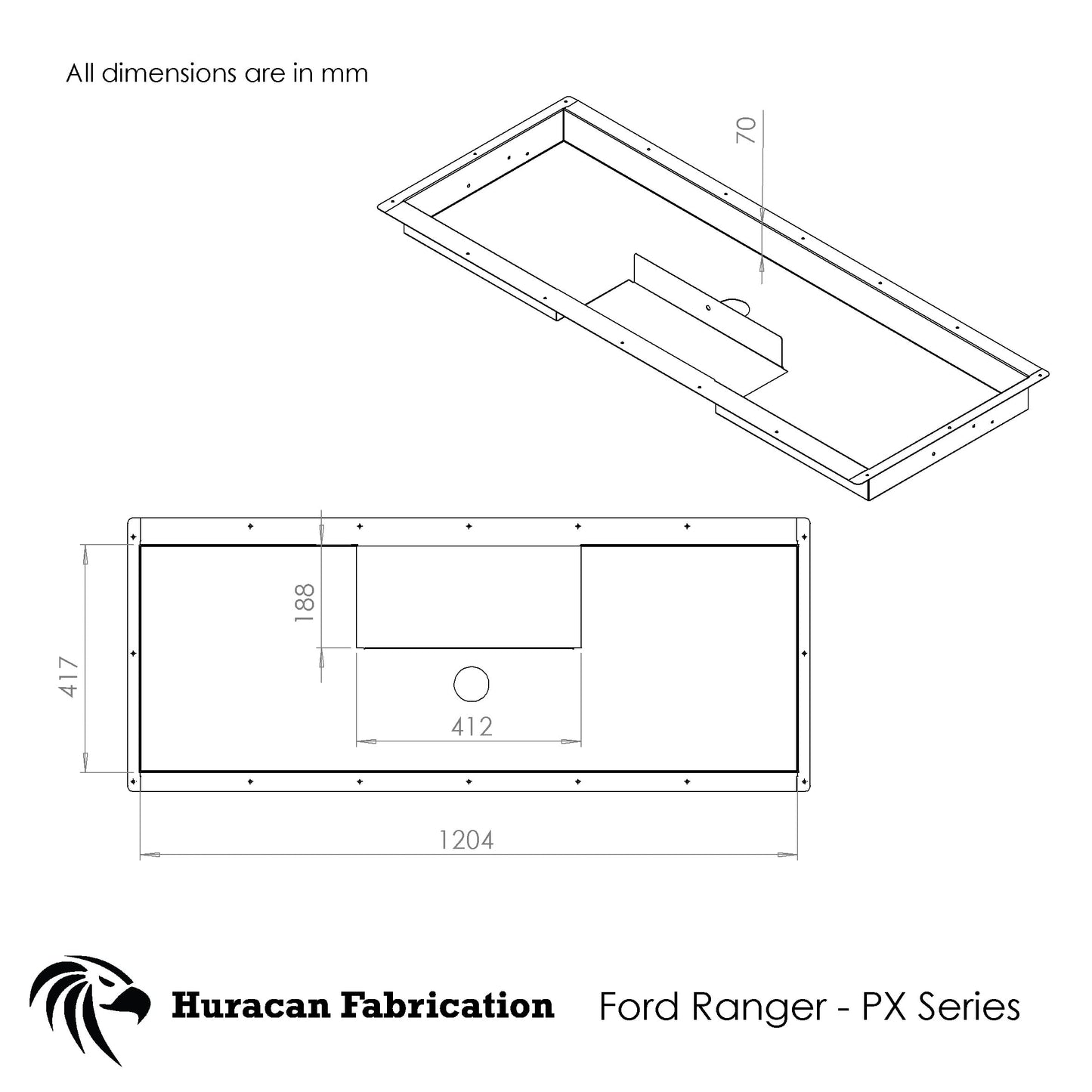 Tailgate Storage to suit PX Ford Ranger (2011-2022)
