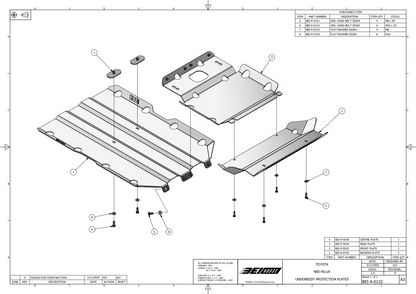Toyota N80 Hilux Bash Plate (Underbody Protection Plates)